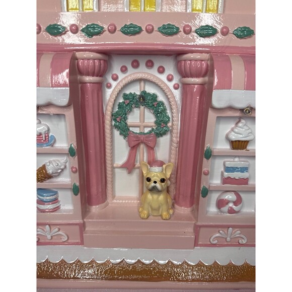 Pink Bow Gingerbread House with LED lights - Picture 3 of 7